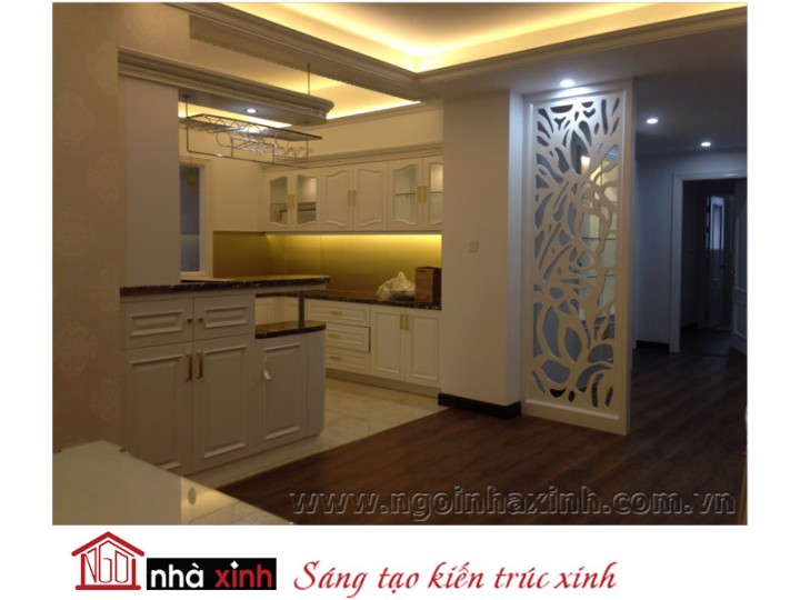 Mẫu nội thất  cao cấp phòng bếp cổ điển đẹp NNX-BCĐ03