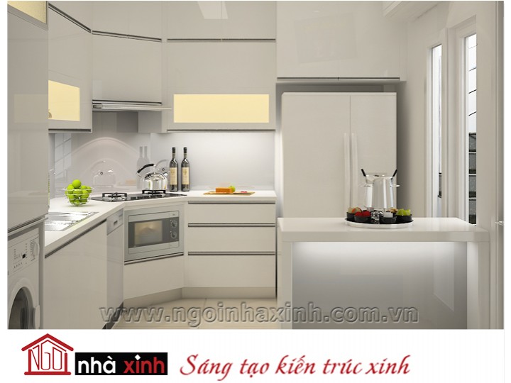 Mẫu nội thất  cao cấp phòng bếp hiện đại đẹp NNX-BHĐ09