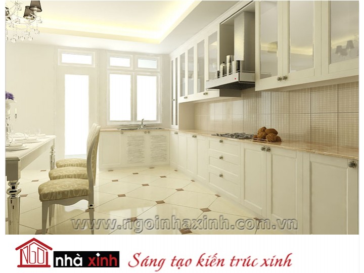 Mẫu nội thất  cao cấp phòng bếp hiện đại đẹp NNX-BHĐ11
