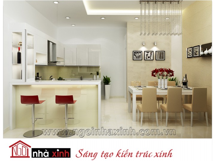 Mẫu nội thất  cao cấp phòng bếp hiện đại đẹp NNX-BHĐ13